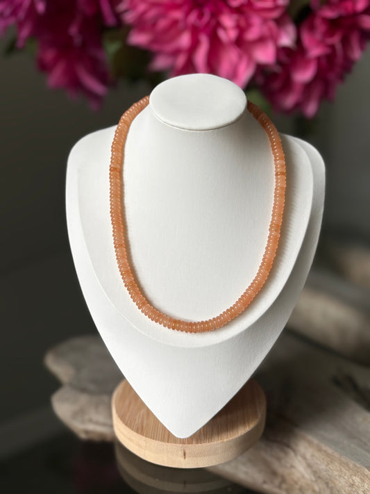 Peach Jade Necklace
