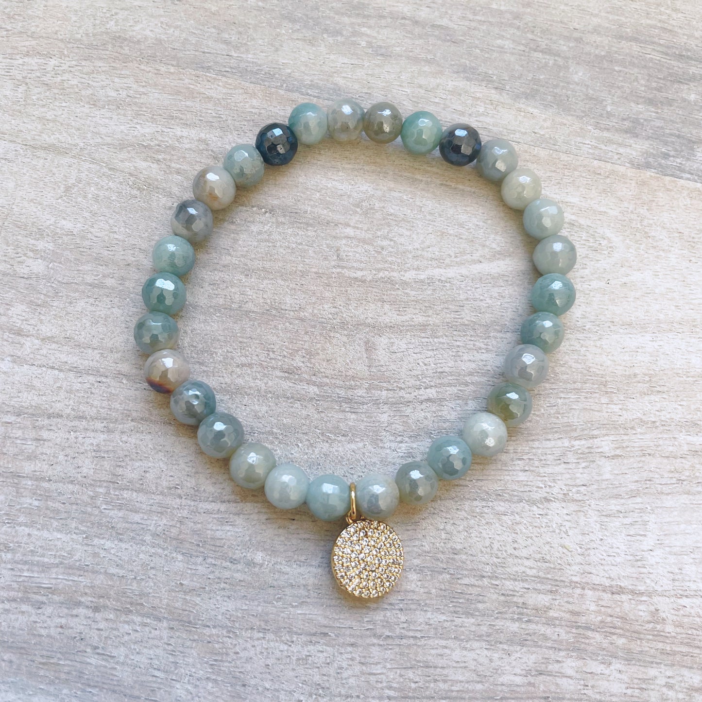 Mystic Amazonite Charm Bracelet