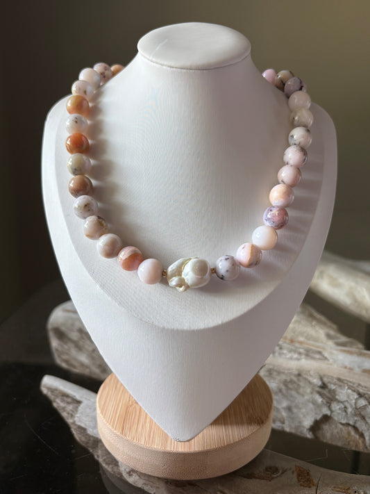 Peruvian Opal and Pearl Necklace