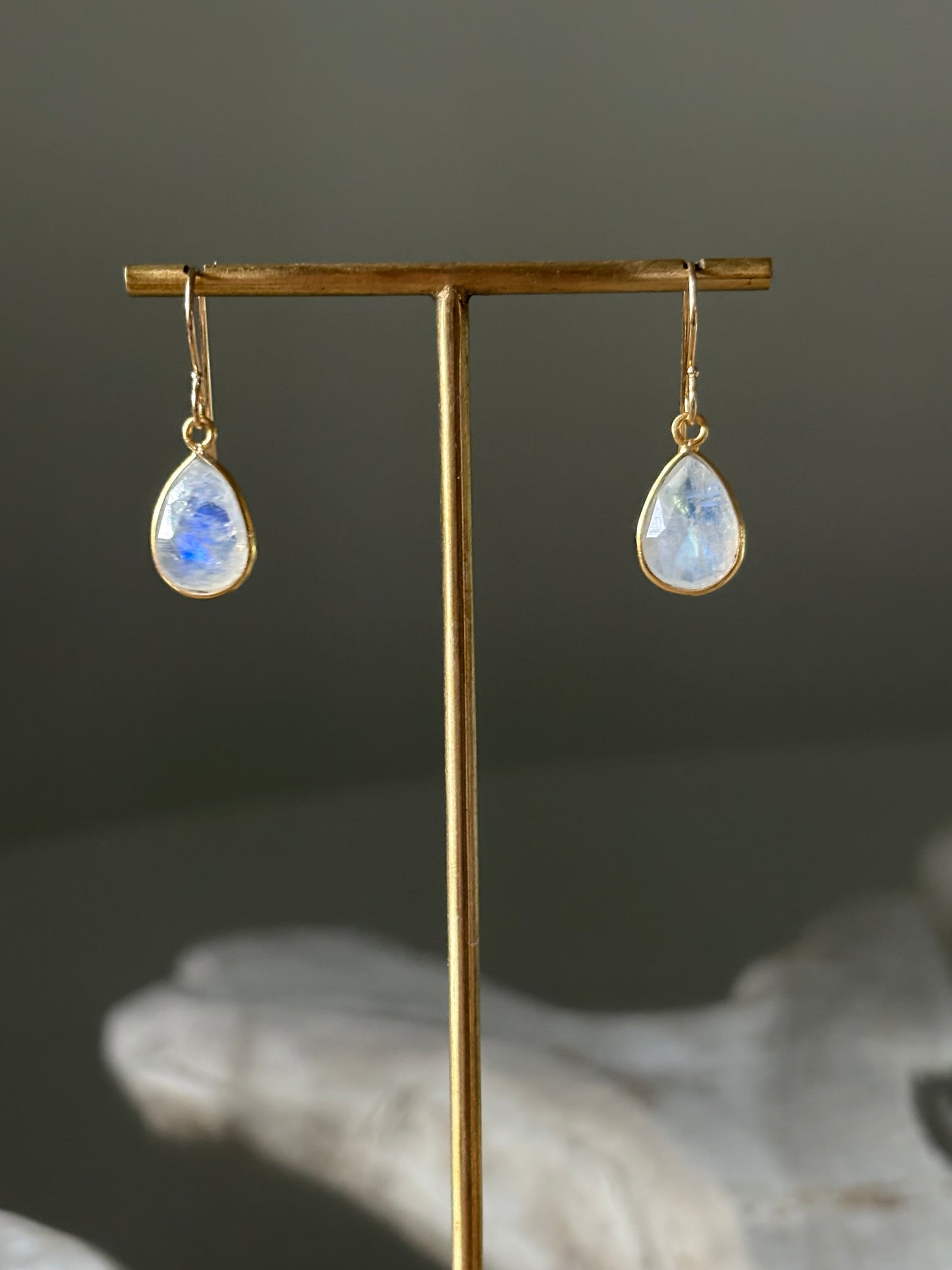 Rainbow Moonstone Earrings
