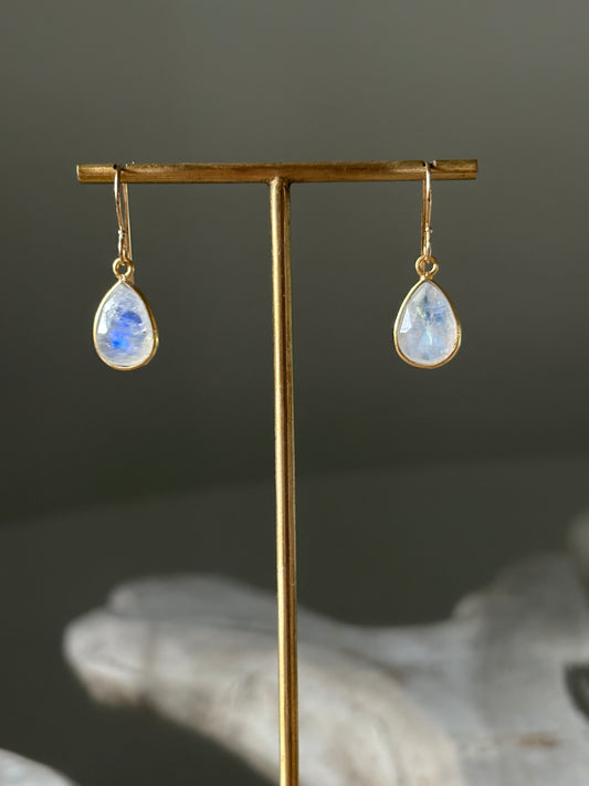 Rainbow Moonstone Earrings