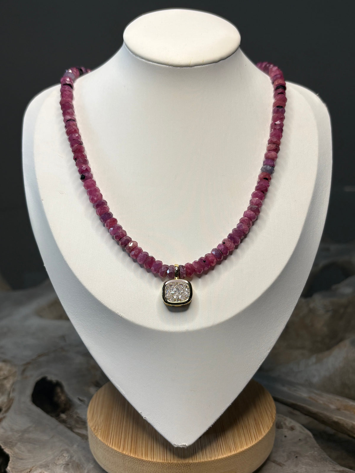 Ruby Cubic Zirconia Necklace