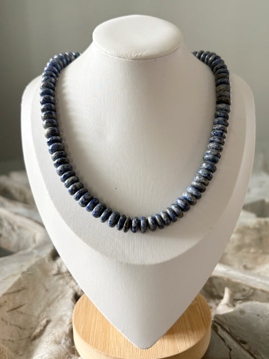 Laps Lazuli Rondelle Necklace