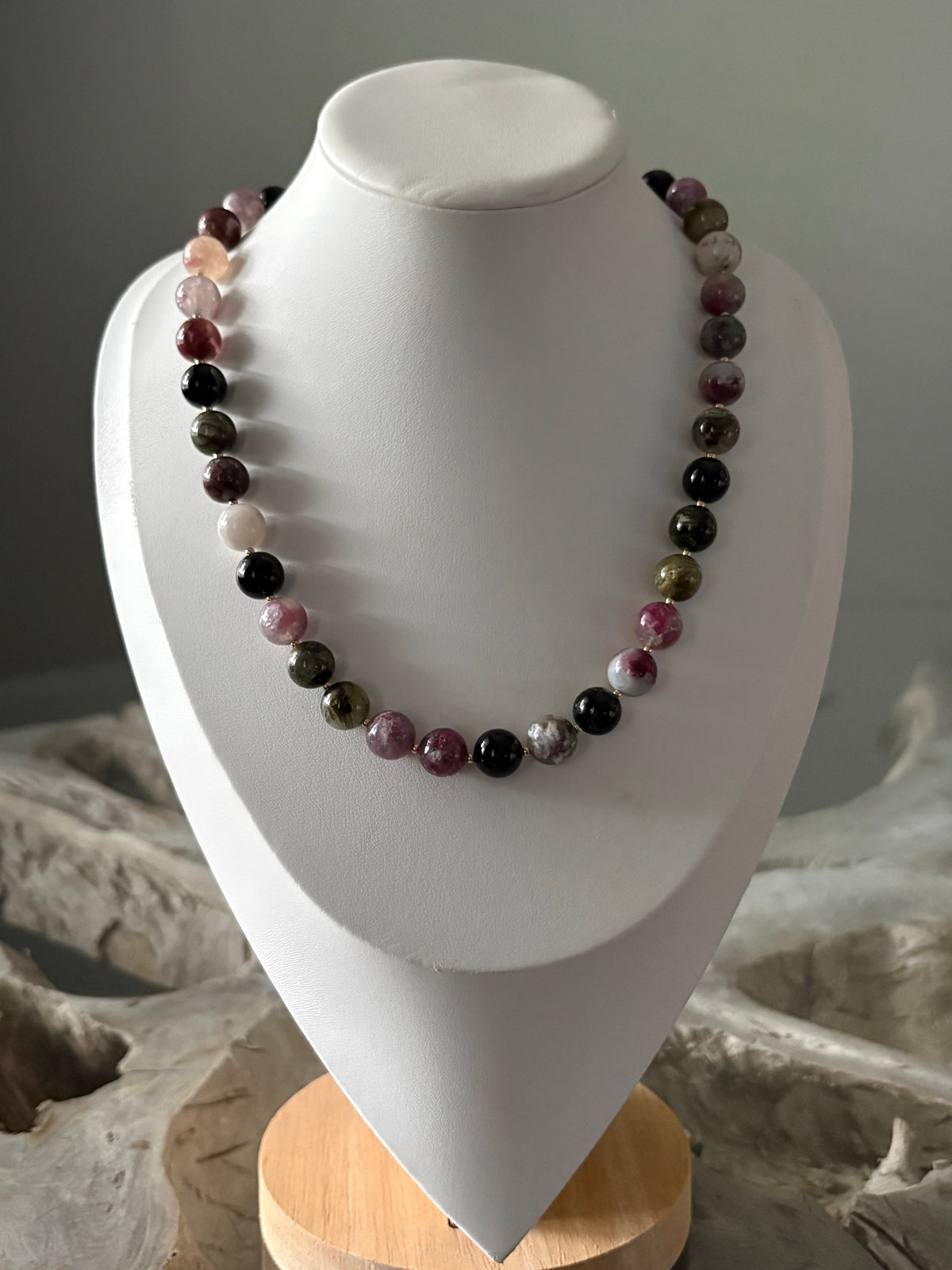 Tourmaline and Gold Necklace