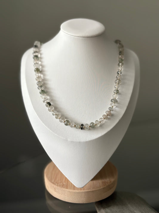 Green Tourmalinated Quartz