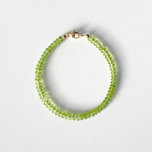 Simple Peridot Bracelet 7"