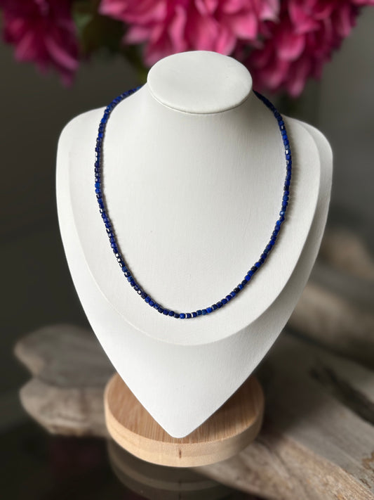 Lapis Lazuli Cube Necklace
