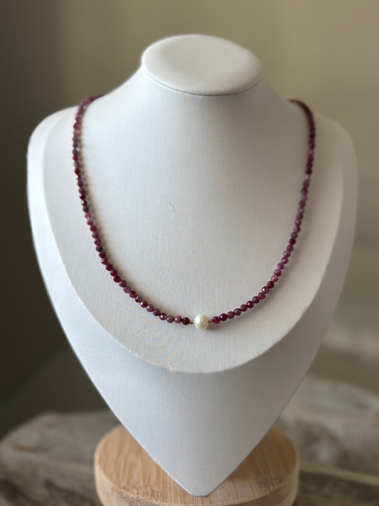 Red Tourmaline Necklace