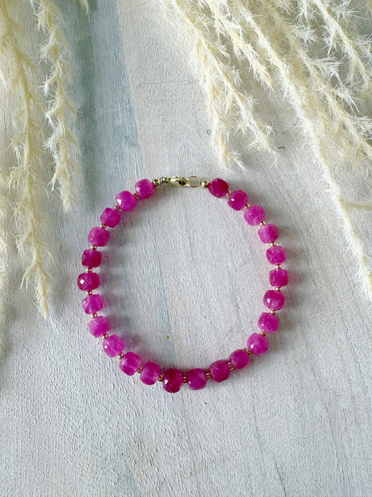 Pink Jade Bracelet