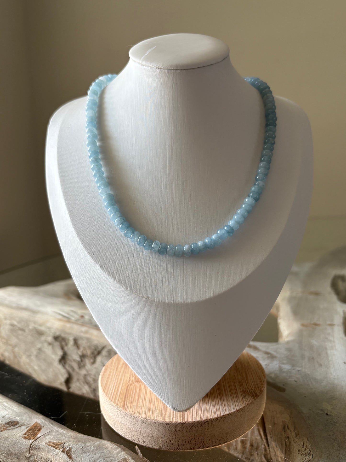 Pale Blue Jade Necklace