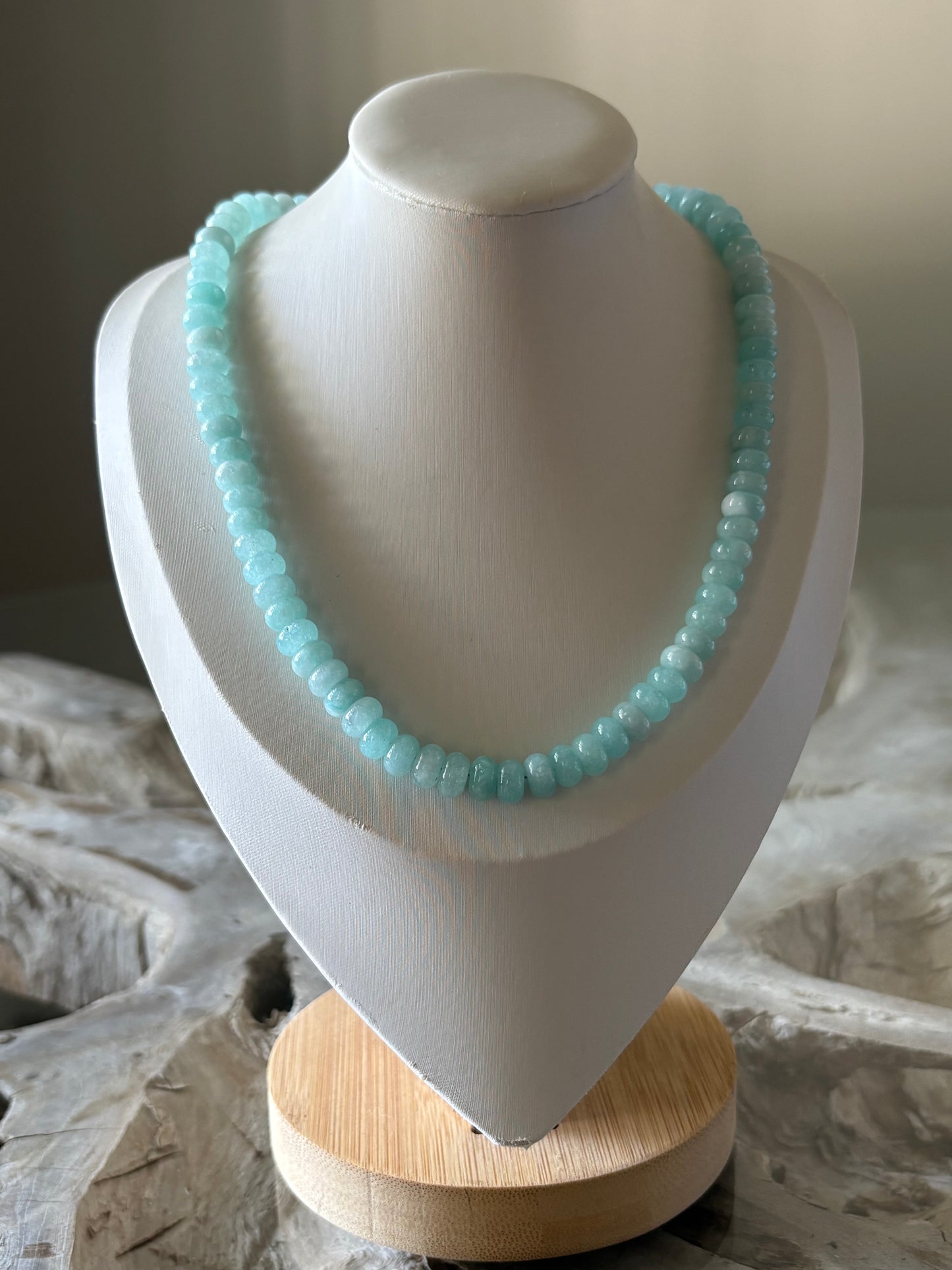 Light Amazonite Jade Necklace