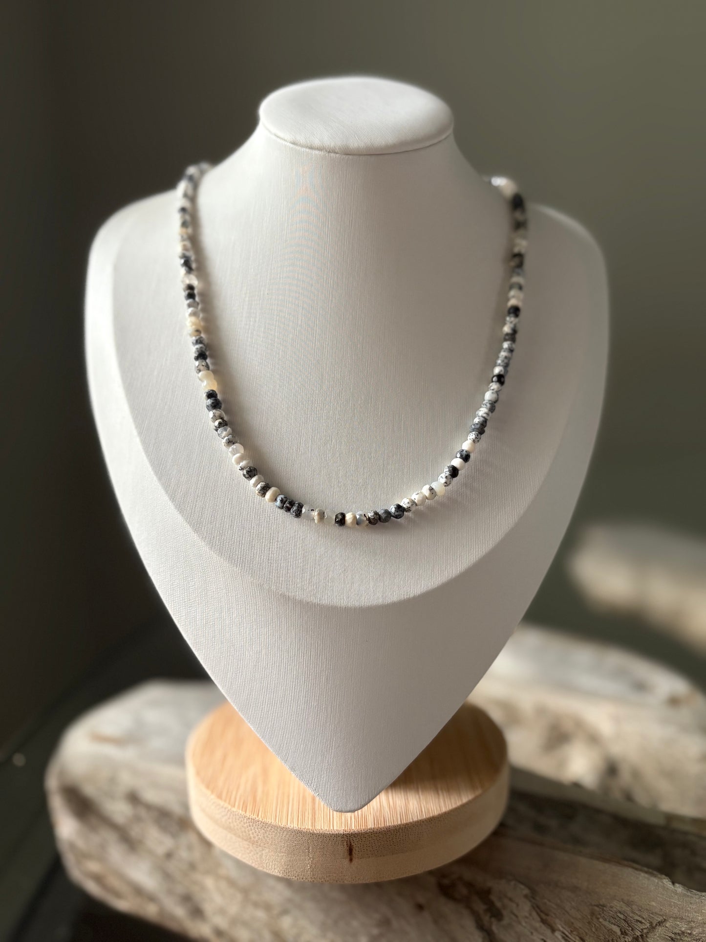 Dendritic Opal Necklace 15"-17"