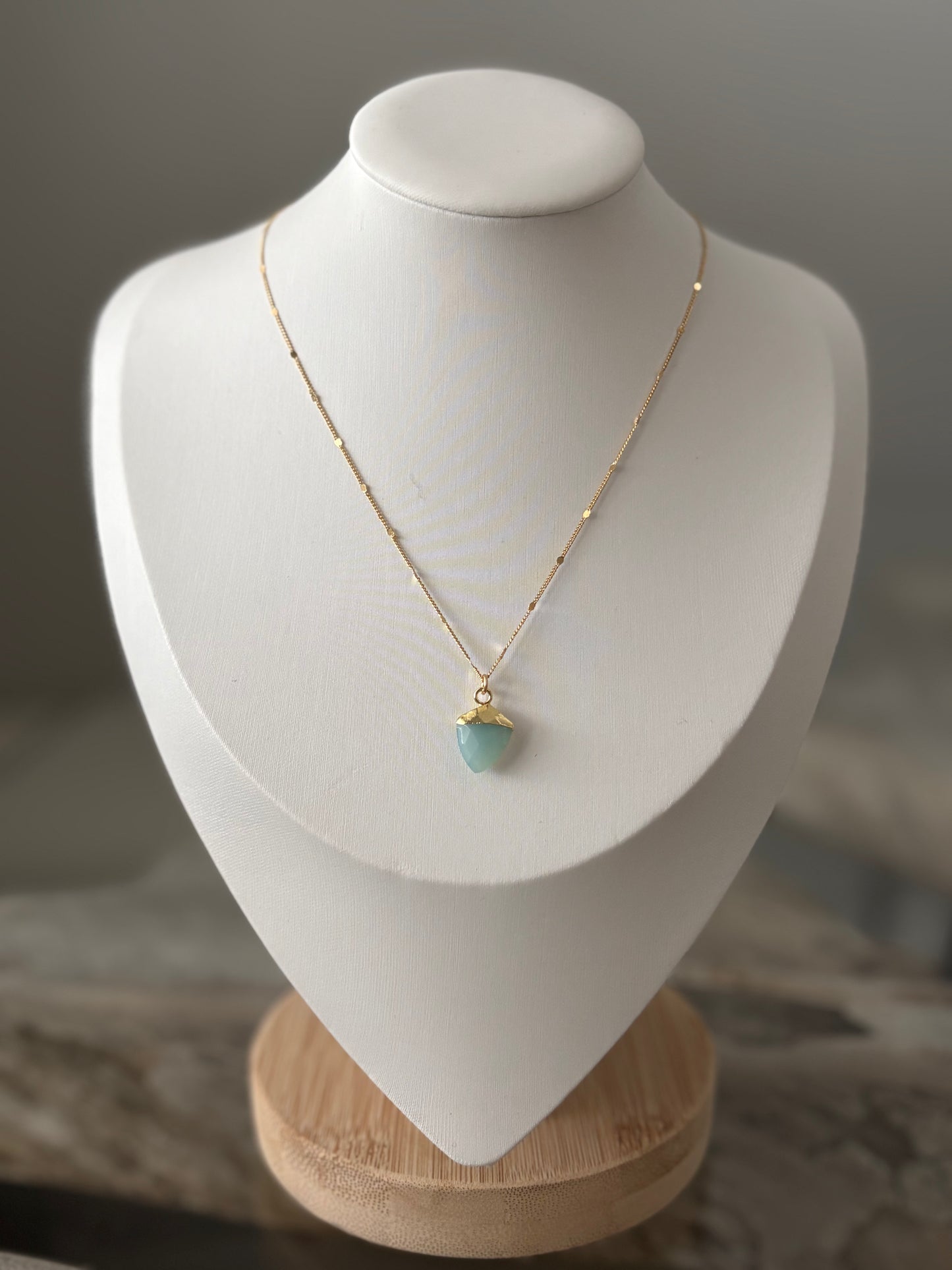 Chalcedony Gold Filled Chain Necklace