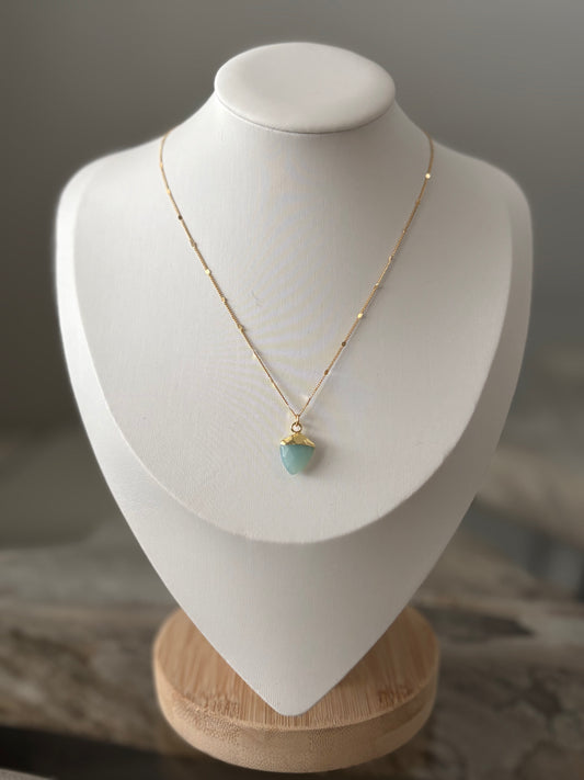 Chalcedony Gold Filled Chain Necklace