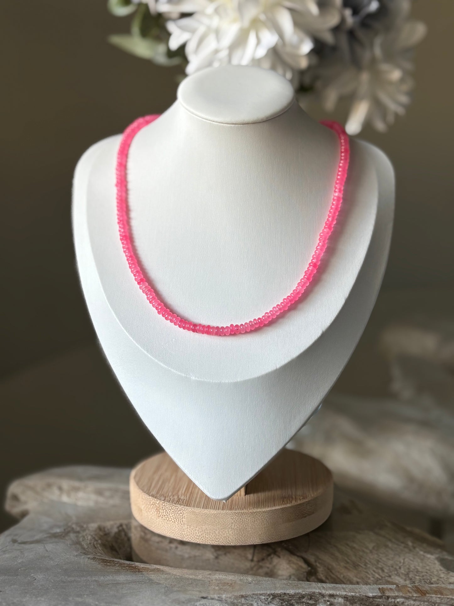 Pink Jade Necklace