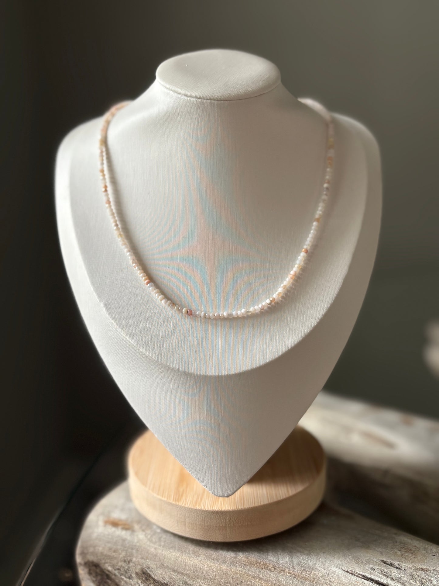 Delicate Pink Opal Necklace