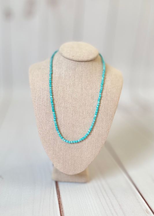 Simple Amazonite Necklace 14"