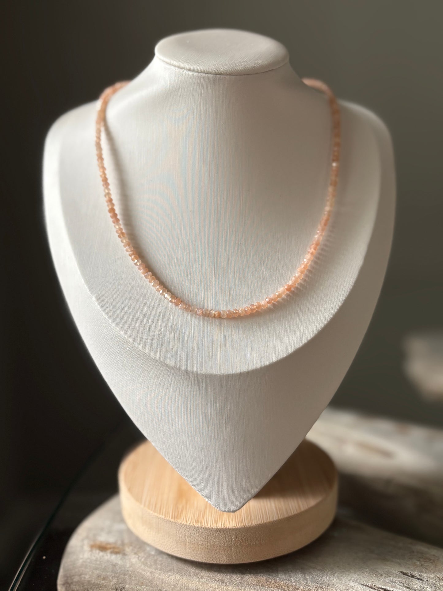 Peach Moonstone Necklace