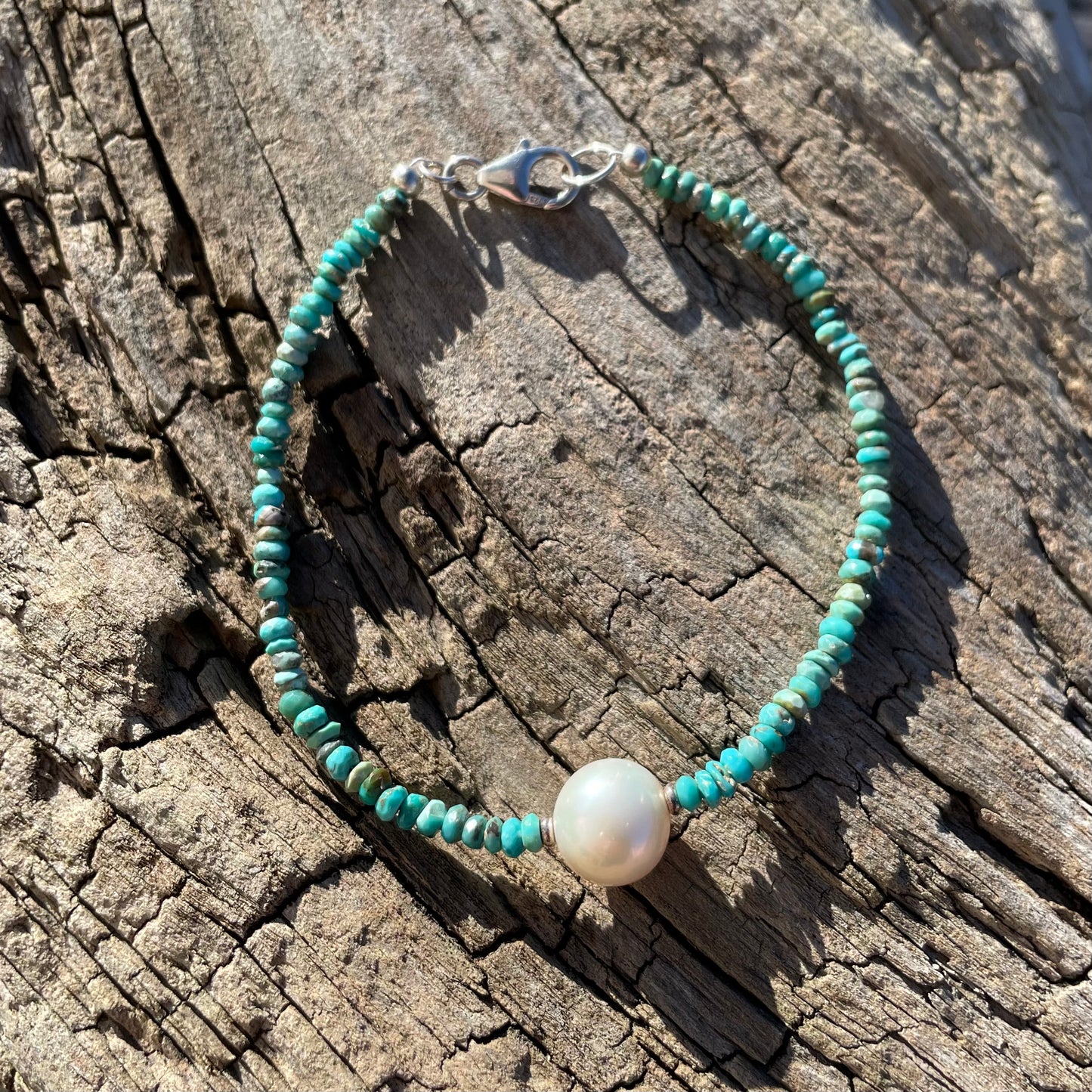 Turquoise And Pearl Bracelet