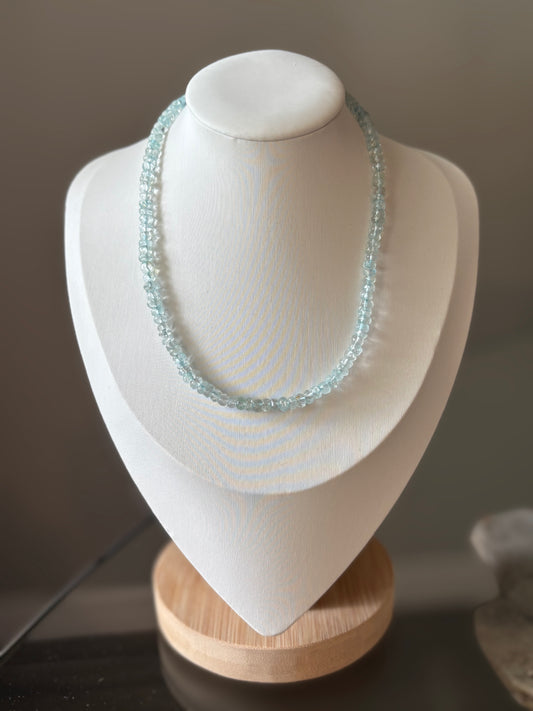 Irregular Aquamarine Necklace 14"