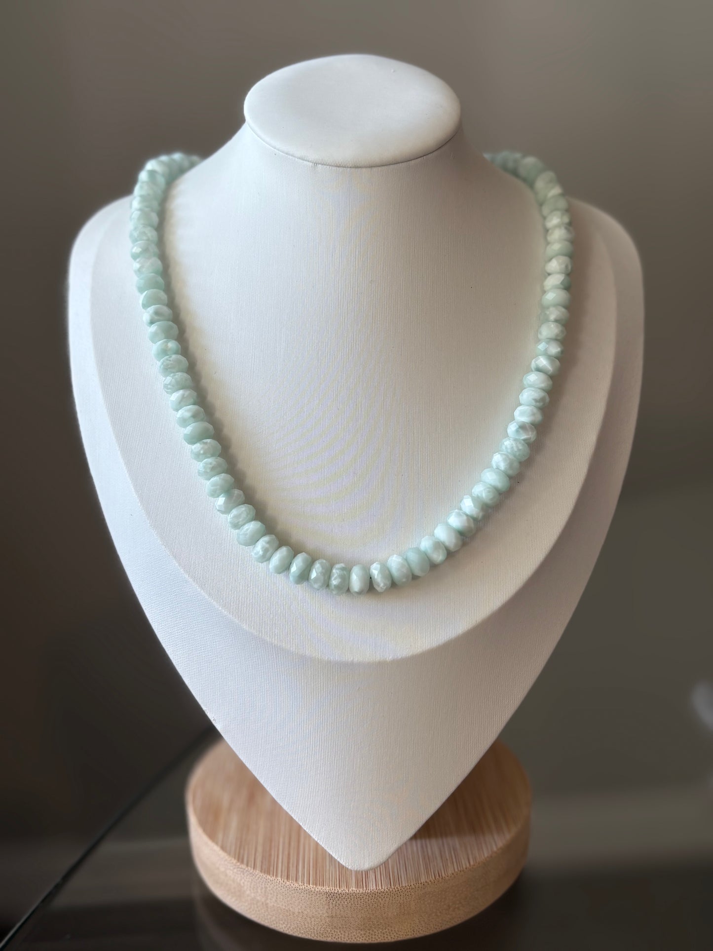 Chunky Green Moonstone Necklace