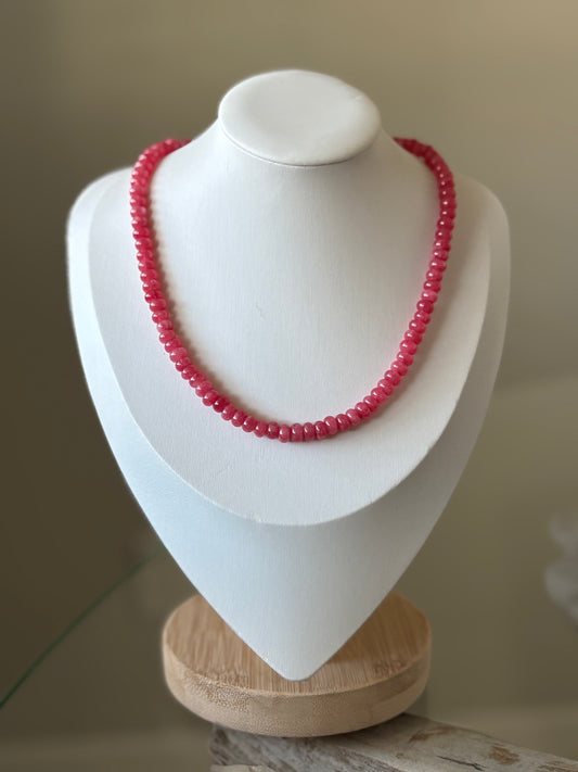 Pink Jade Necklace