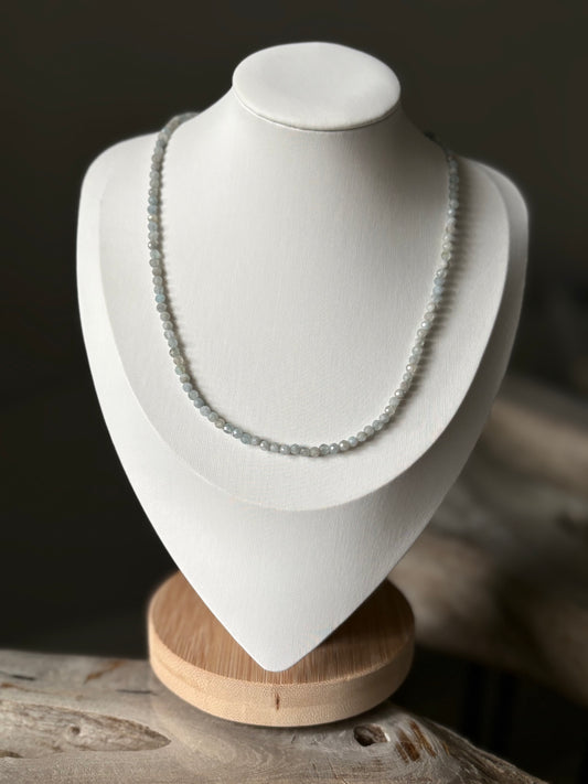 Aquamarine Necklace 14"
