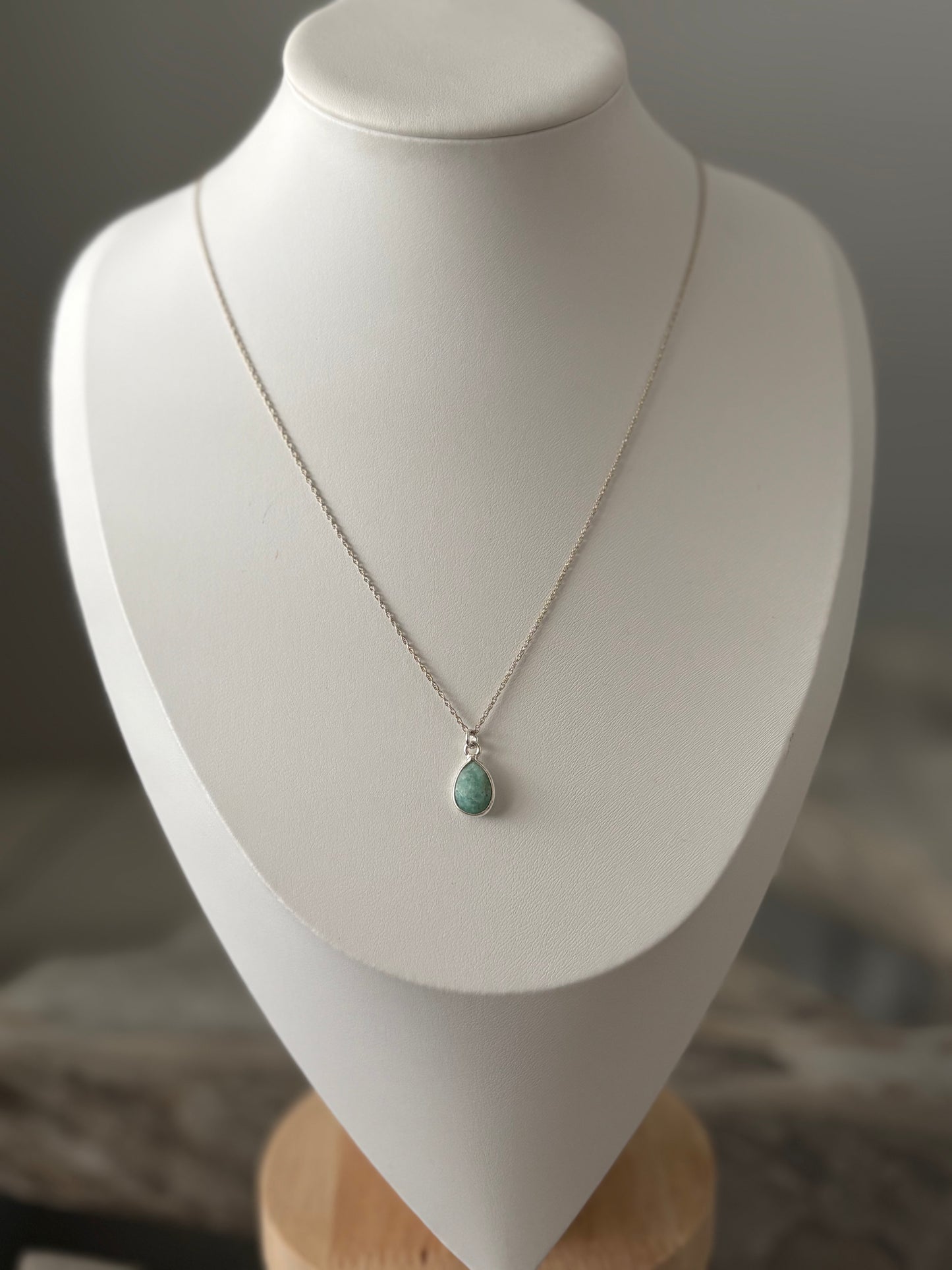 Amazonite Sterling Chain Necklace