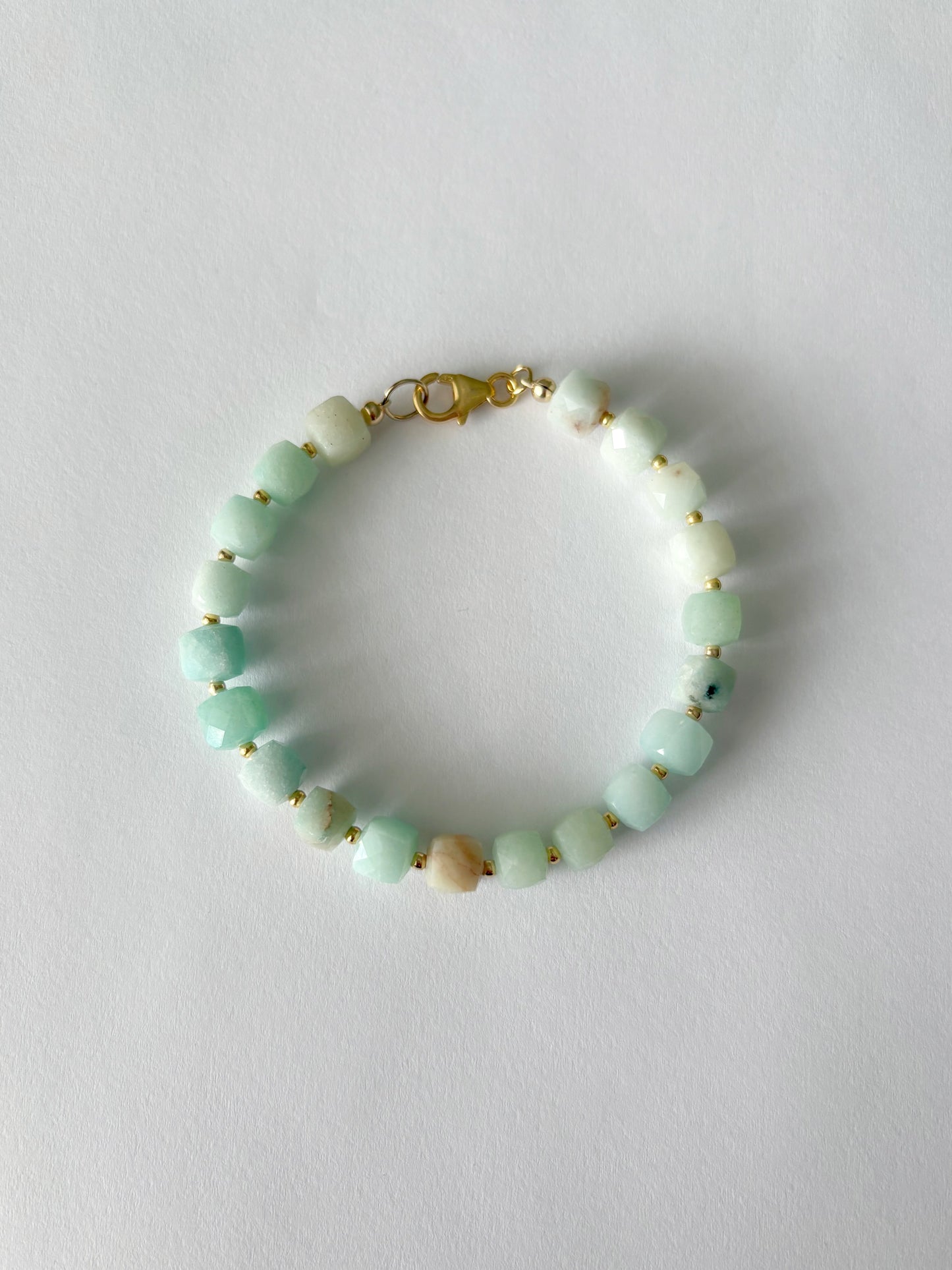 Amazonite Cube Bracelet
