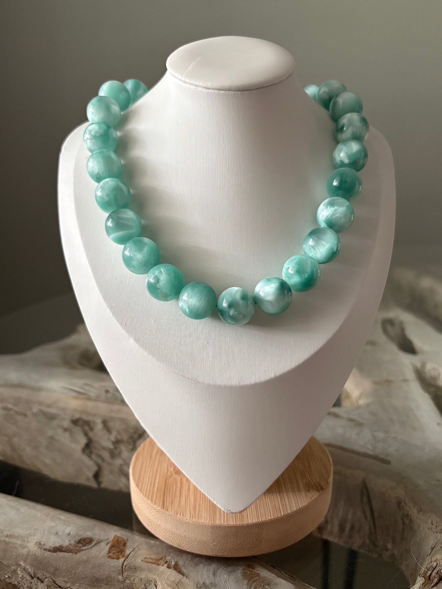 Dark Green Moonstone Necklace
