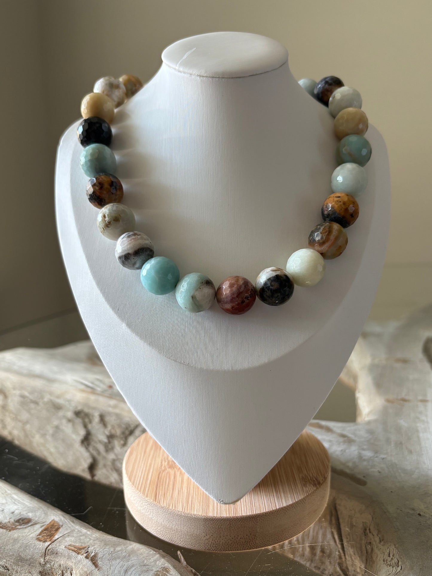 Chunky Faceted Amazonite Necklace