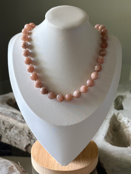 Peach Moonstone Necklace