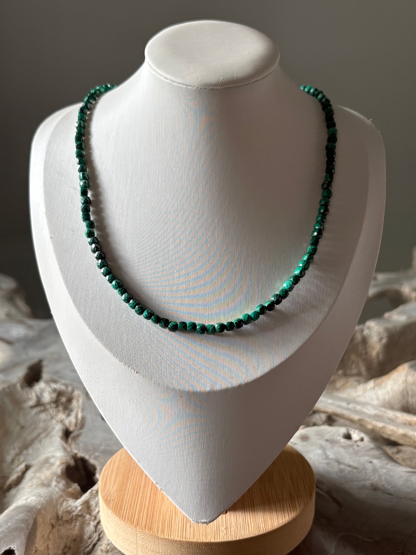 Malachite Cube Necklace