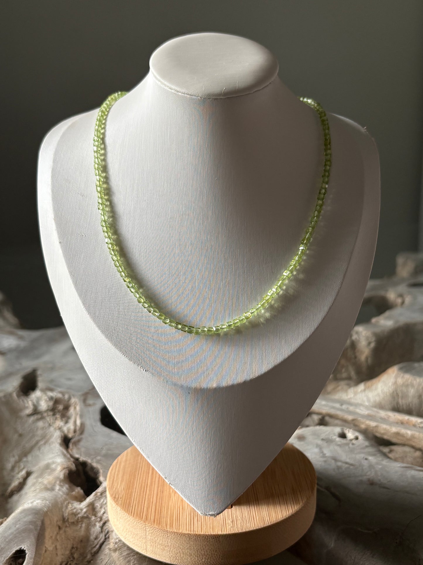 Peridot Cube Necklace