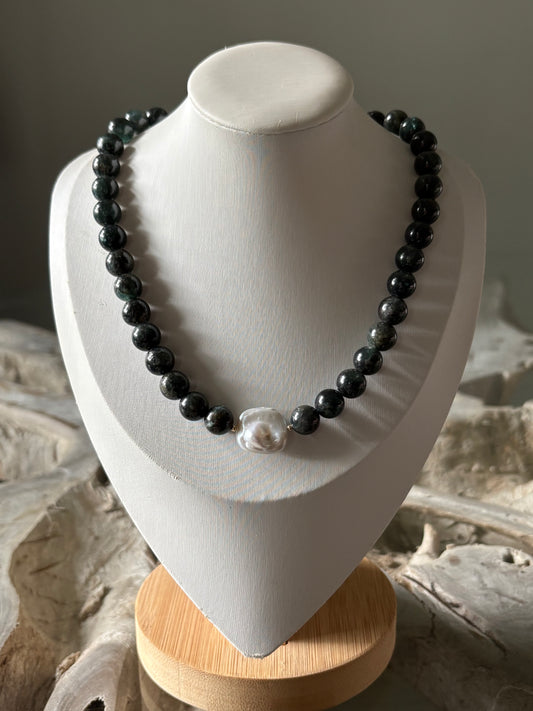Dark Green Kyanite Necklace