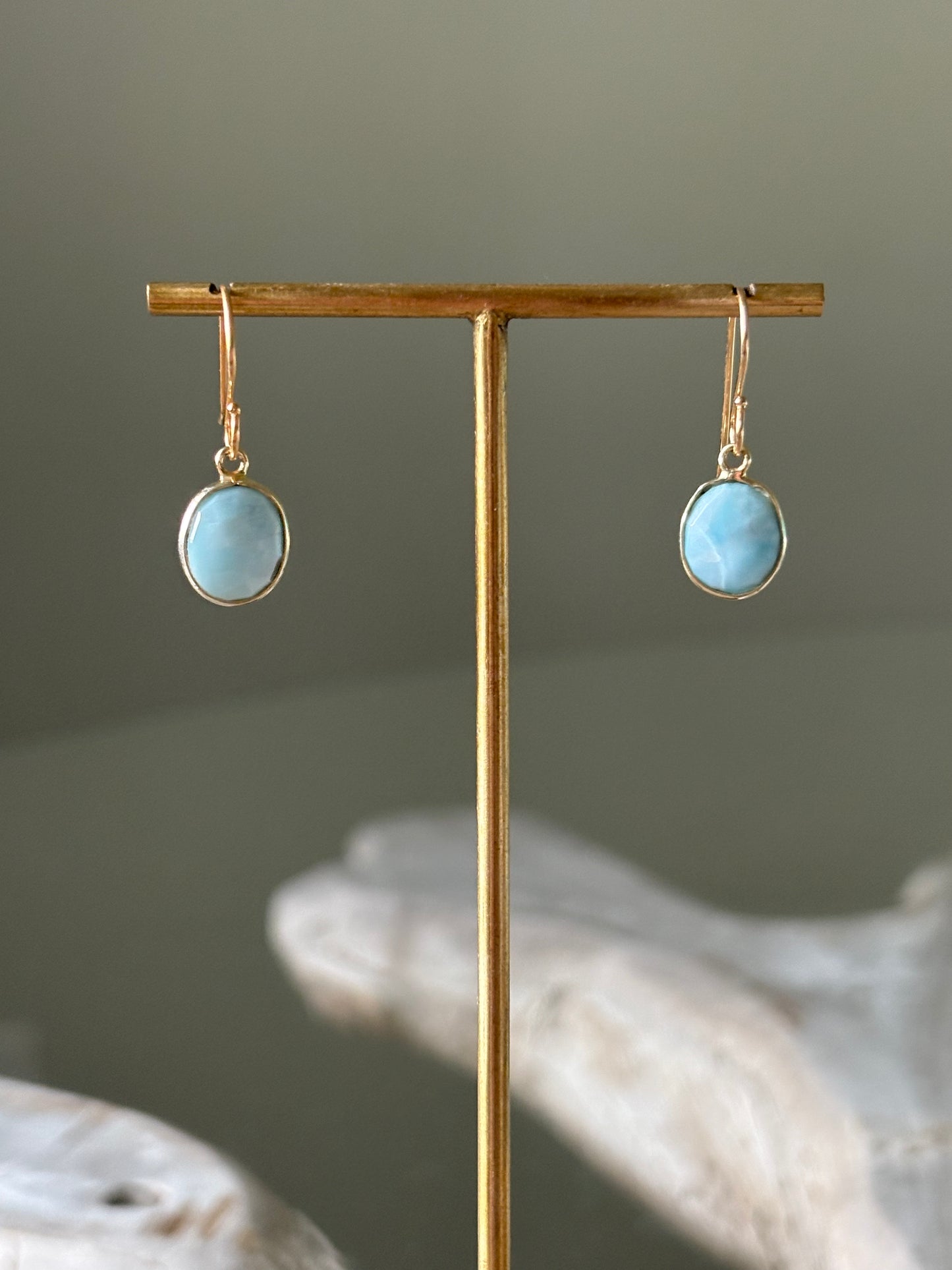 Larimar Gold Filled earrings
