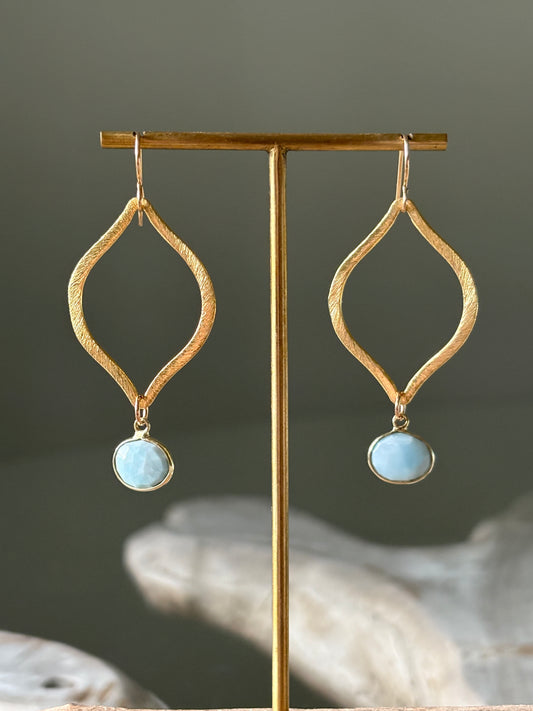 Larimar Marquise Earrings