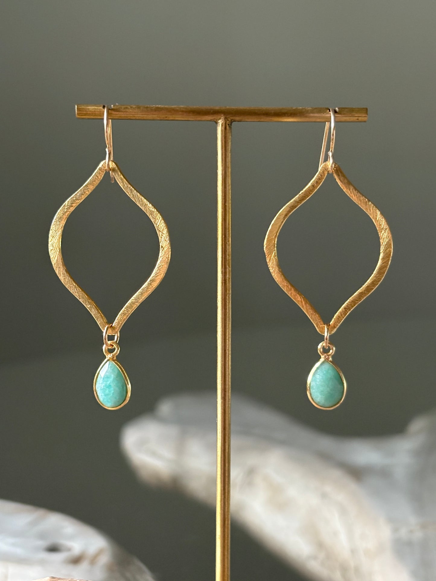 Amazonite Marquise Earrings
