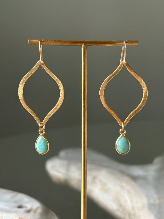 Amazonite Marquise Earrings