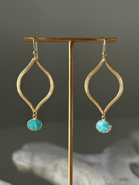 Amazonite Marquise Earrings