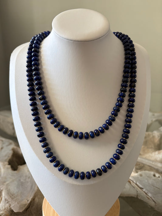 Long Lapis Necklace
