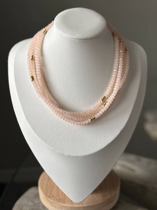 Pink Glass Necklace