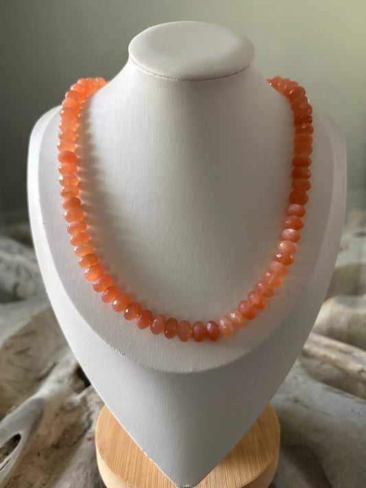 Peach Moonstone Necklace