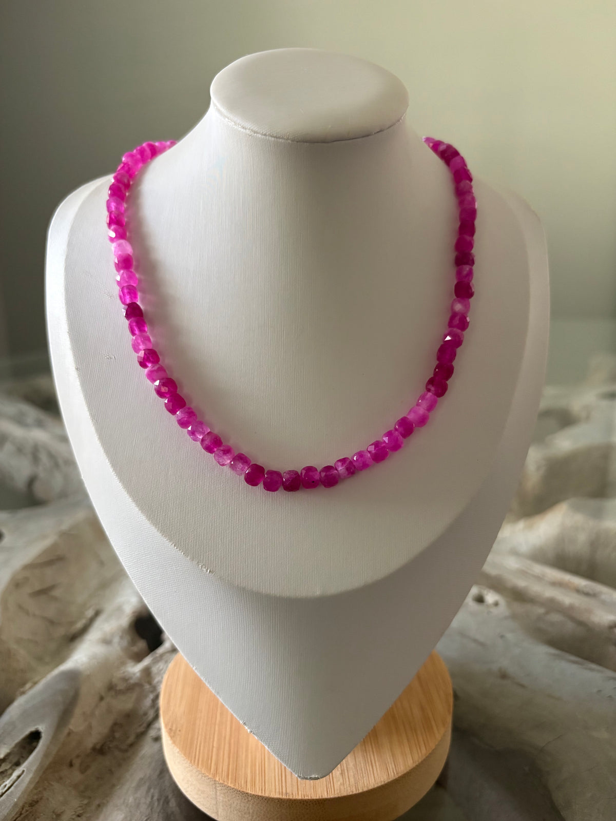 Magenta Jade Necklace