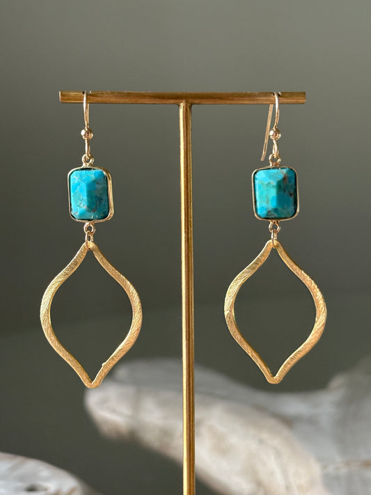Howlite Turquoise Earrings