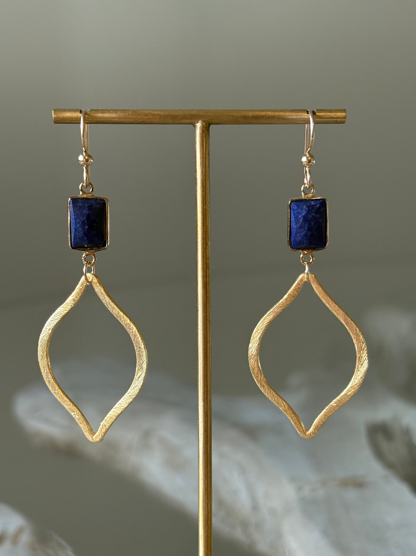 Lapis Marquise Earrings
