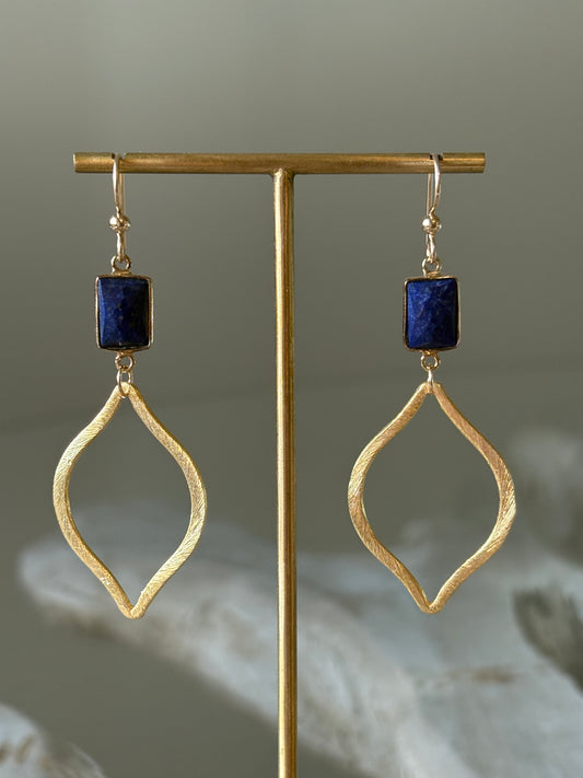 Lapis Marquise Earrings
