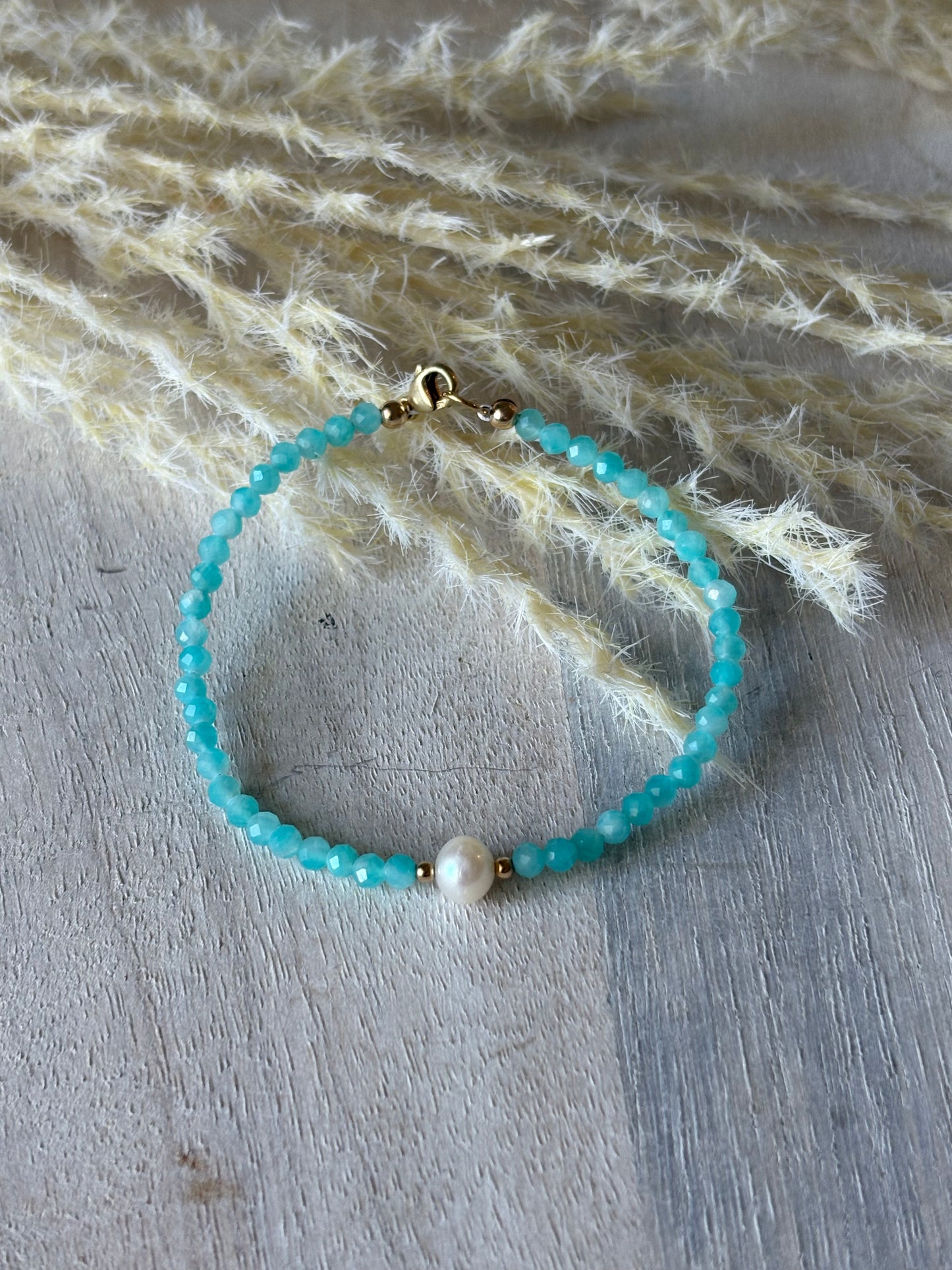 Amazonite Pearl Bracelet