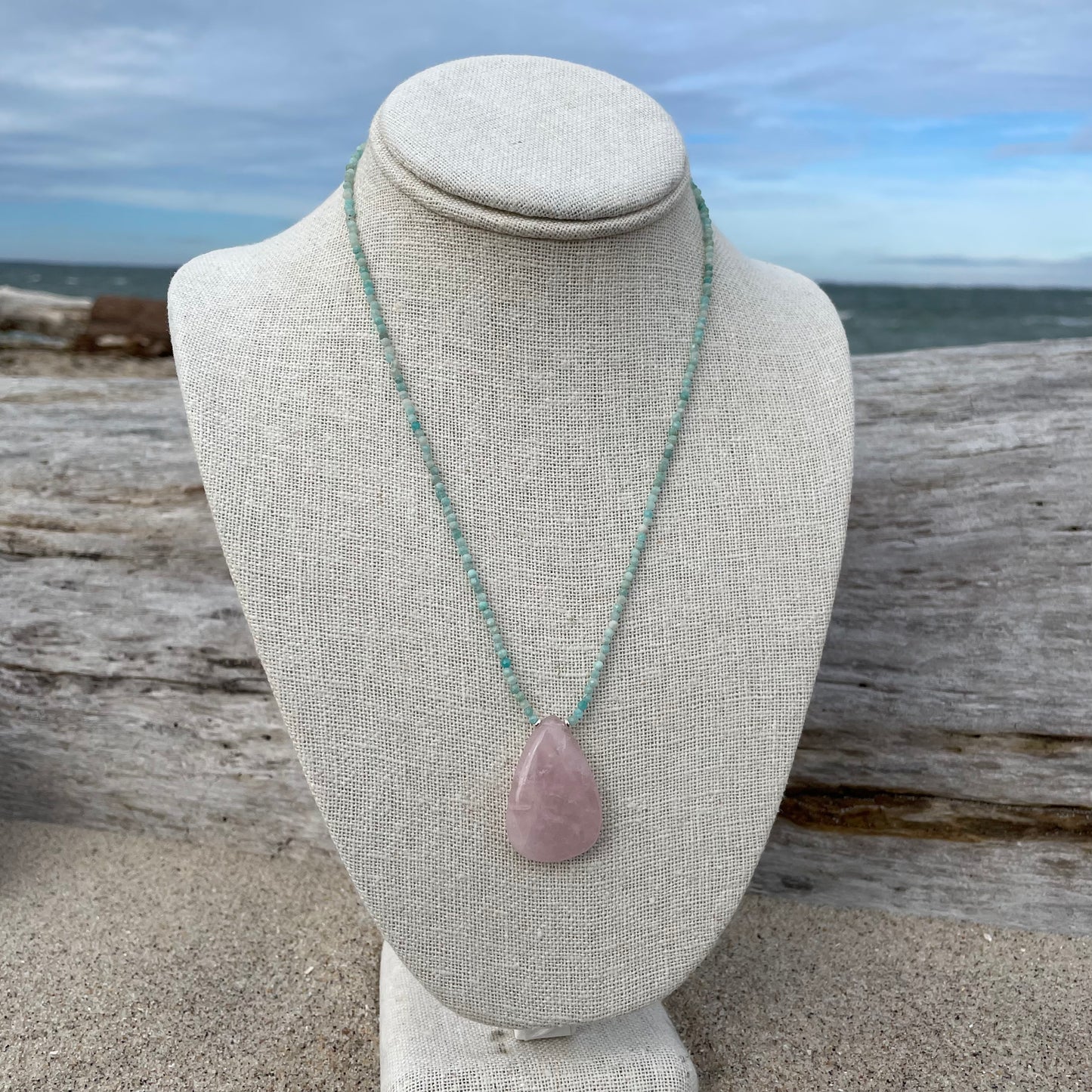 Amazonite and Rose Quartz Necklace